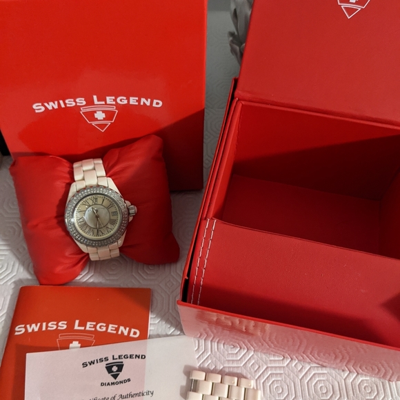 ✨SWISS LEGEND✨ DIAMOND & CERAMIC KARAMICA WATCH - Picture 3 of 12